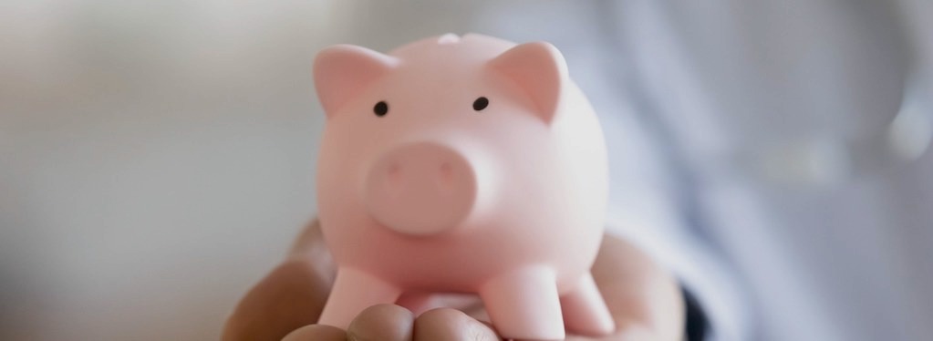 An image of a small pink piggy bank